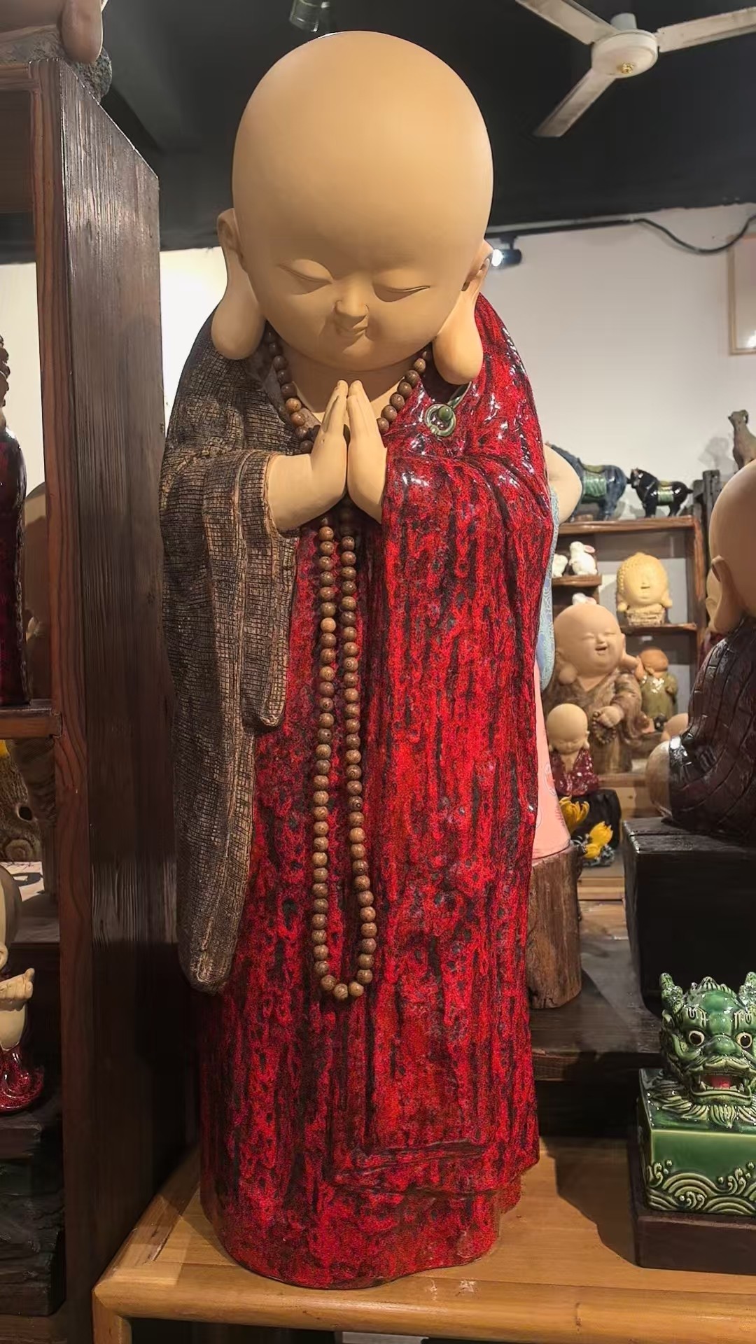 林偉東大師石灣陶瓷公仔仕女手工擺件店鋪開業絕版收藏品禮品中式-淘寶