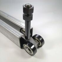 Heavy-duty sliding door pulley track Industrial door hanging rail load 400KG color steel tile factory hanging wheel hanging slide rail