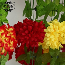 Qingming chrysanthemum latte art flower vine string flower decoration tombstone flower fake flower flower lotus dragon claw chrysanthemum flower sacrifice