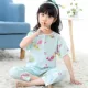 Đồ ngủ cotton lụa trẻ em mùa hè quần ngắn phù hợp với phần mỏng cô gái bé trai đồ ngủ bé trai cotton lụa dịch vụ tại nhà - Pyjama