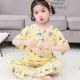 Đồ ngủ cotton lụa trẻ em mùa hè quần ngắn phù hợp với phần mỏng cô gái bé trai đồ ngủ bé trai cotton lụa dịch vụ tại nhà - Pyjama