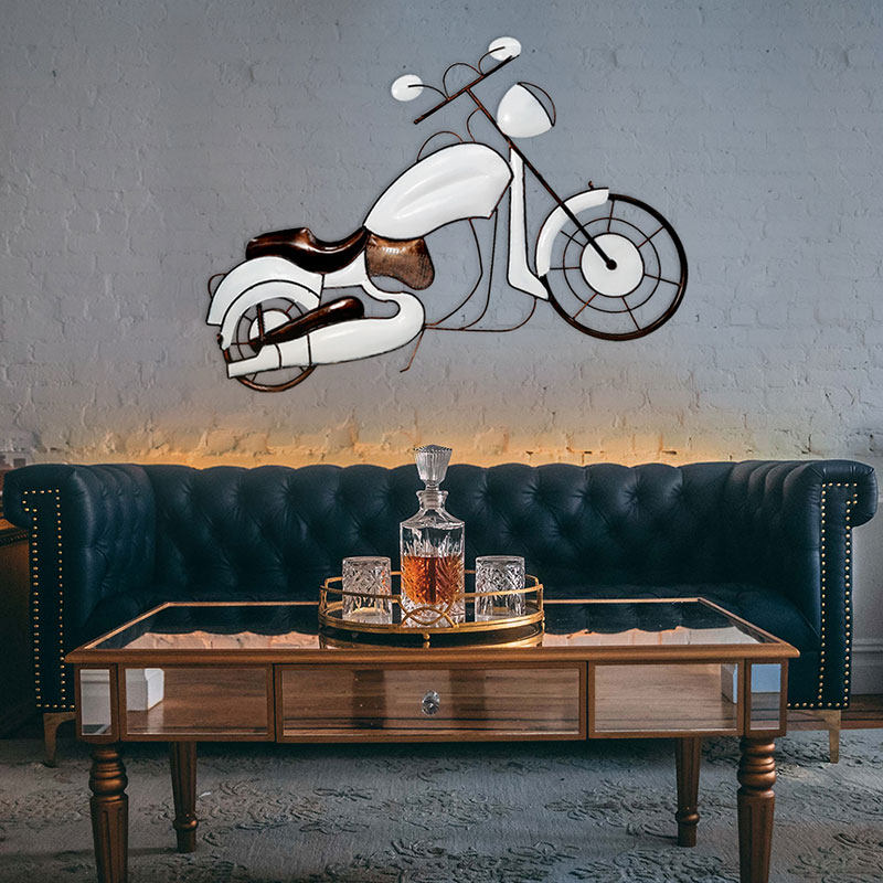 Indian fashion Industrial style Home wall decoration Wall hanging bar cafe Wrought iron American motorcycle stereo