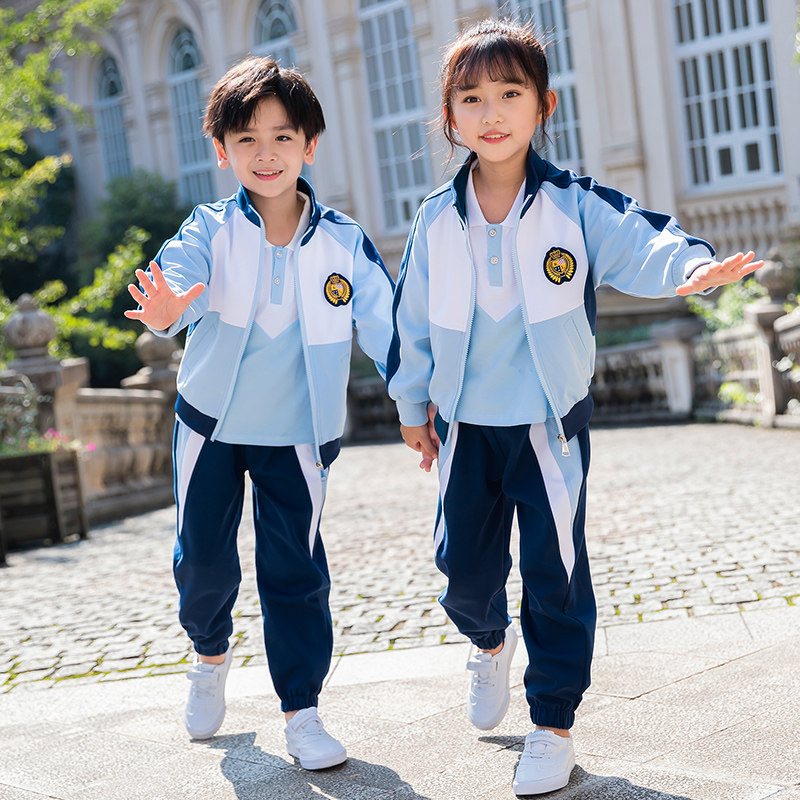 Primary school Children's Spring and Autumn Costume Kindergarten Garden Suit Children's Spring Games Three sets of English Breeze School Uniforms