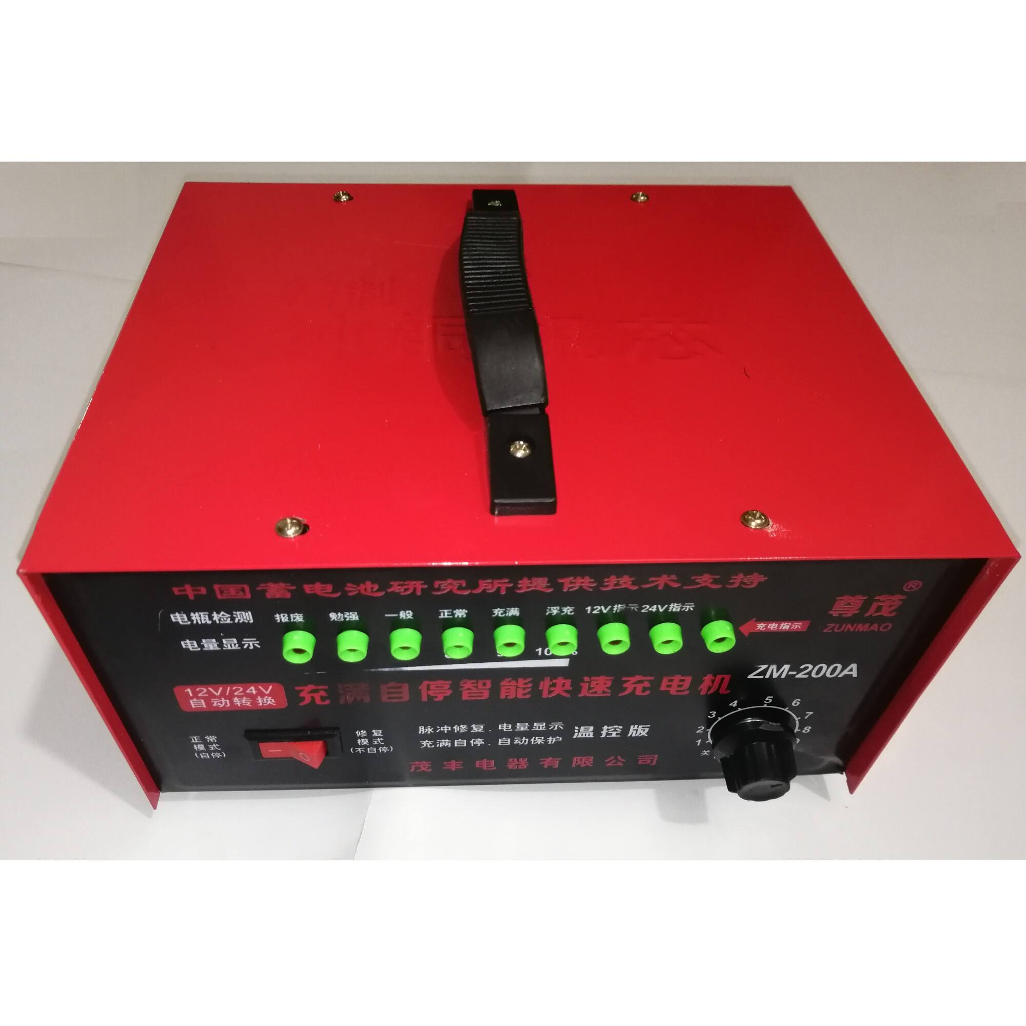 Pure copper coil lead-acid battery charger 12v24v car pile high car charging motor 200A full of self-stop