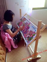 Household adjustable embroidery frame delivery tools universal thick large simple cross stitch shelf vertical solid wood embroidery frame special price