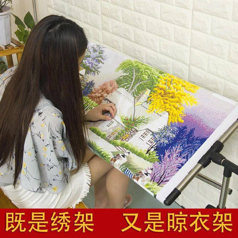 Large ultra-thick reinforcement adjustable vertical stainless steel cross stitch shelf Cross stitch frame embroidery stretch clearance sale