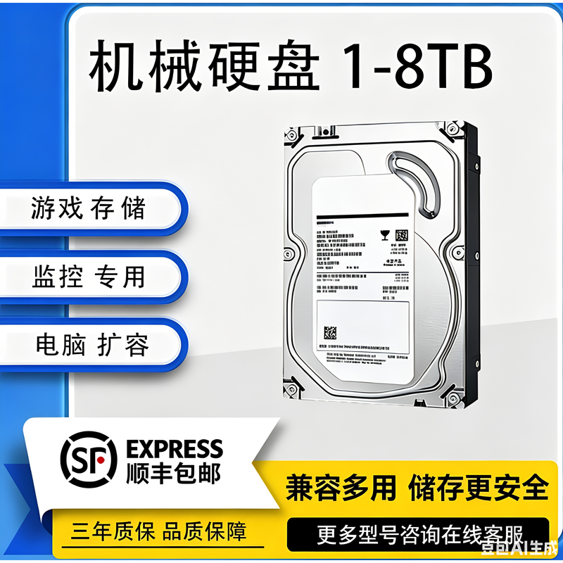 1T2T3T4T6T Mechanical Hard Drive Desktop Computer Hard Drive High-Speed Silent Monitoring Game Storage Sf Express Free Shipping