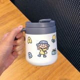 Mark Cup Simple Coversing Мужская и женская офисная водяная чашка кофейная чашка портативная семья из нержавеющей стали питьевая вода японская чашка