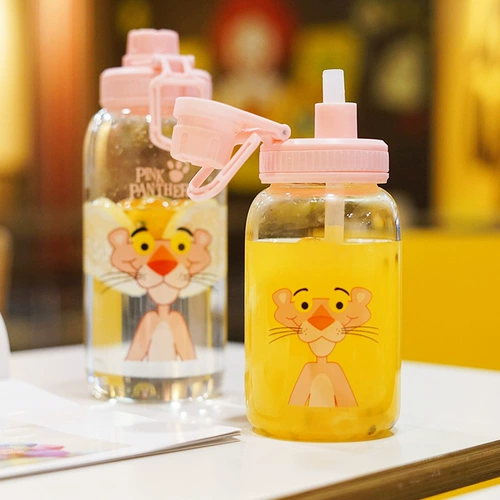 Стеклянная свежая милая портативная трендовая трубочка со стаканом для школьников