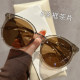 Gentle brown sunglasses for women 2025 new large frame