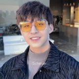 Ветрозащитные желтые брендовые солнцезащитные очки, популярно в интернете