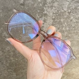 Анти -блюд легкие анти -радиационные очки Girl Myopia Girl может получить круглую поверхность, глазное рамка, простой артефакт черный рам