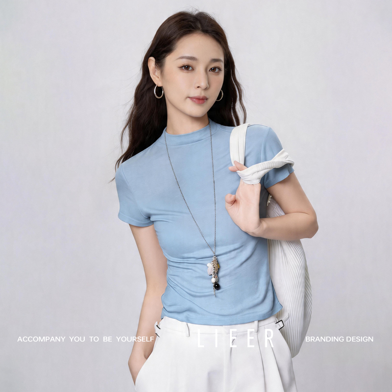 Lieer's "Ice Linen T-Shirt" Combines Coolness and Slimming Effect, Linen Lyocell Short-Sleeve T-Shirt