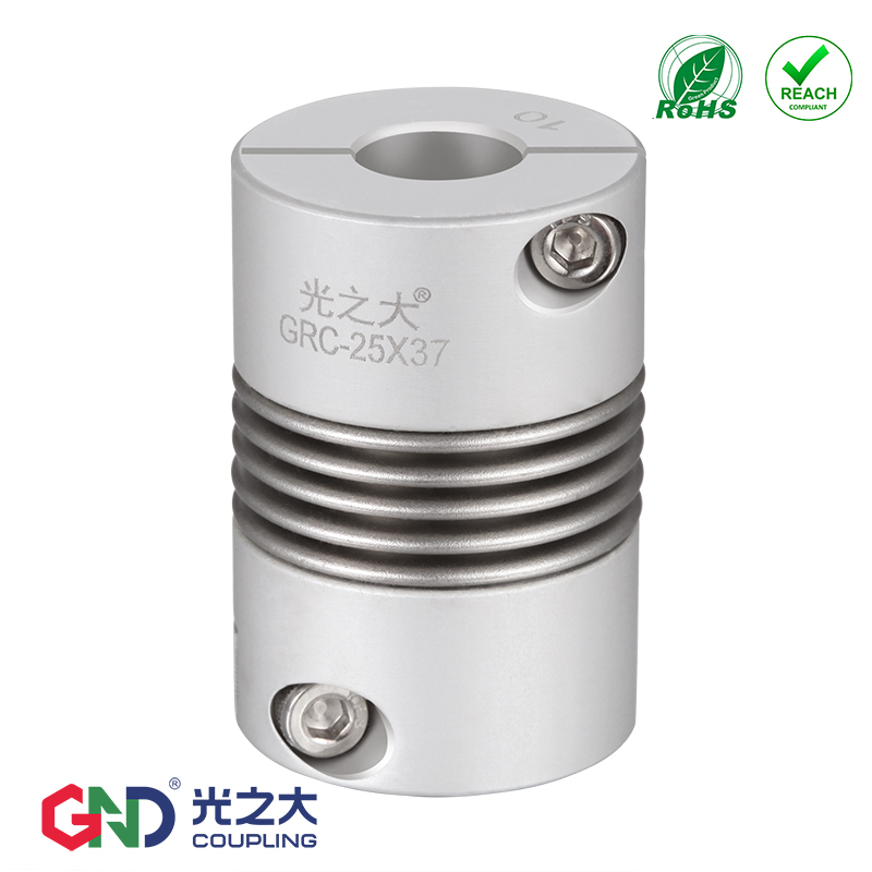 Large GRC bellows couplings aluminium alloy large torque stepper motor servo motor elastic couplers for light