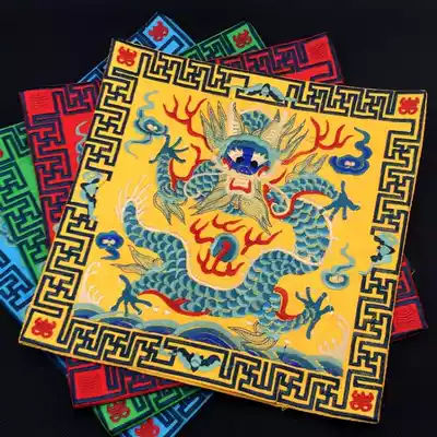 Chinese national wind dragon patchwork embroidered piece decoration pad decoration pad text play costume Dynasty service subsidies Qing official service patchwork