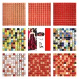 Демон зеленый розовый розовый желто -фиолетовый черный белый цвет мозаичная плитка фоновая стена керамическая ванная комната детское сады чистый цвет