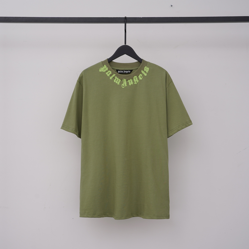 Palm Angels Palm Angel Letter-Printed Short-Sleeved T-Shirt, Loose and Versatile Casual Top, Trendy Men's Style
