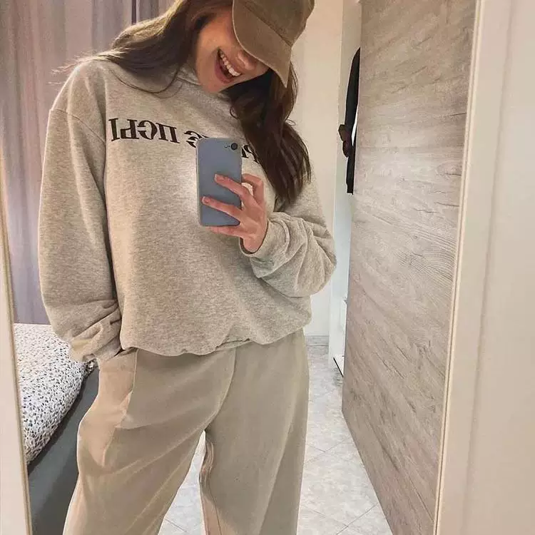 Свитшот с принтом ко-брендированный Yeezy Kanye Gosha Black GOG Russian Black Dog с рельефом на лбу