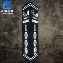 Triangle luminous door number Hotel ktv club house number LED Box double-sided with light Door Number design customization