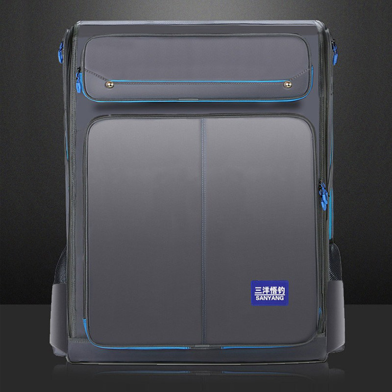 Fishing bag wear-resistant fishing gear bag large-capacity multi-functional waterproof fishing chair bag backpack widening European style fishing chair backpack