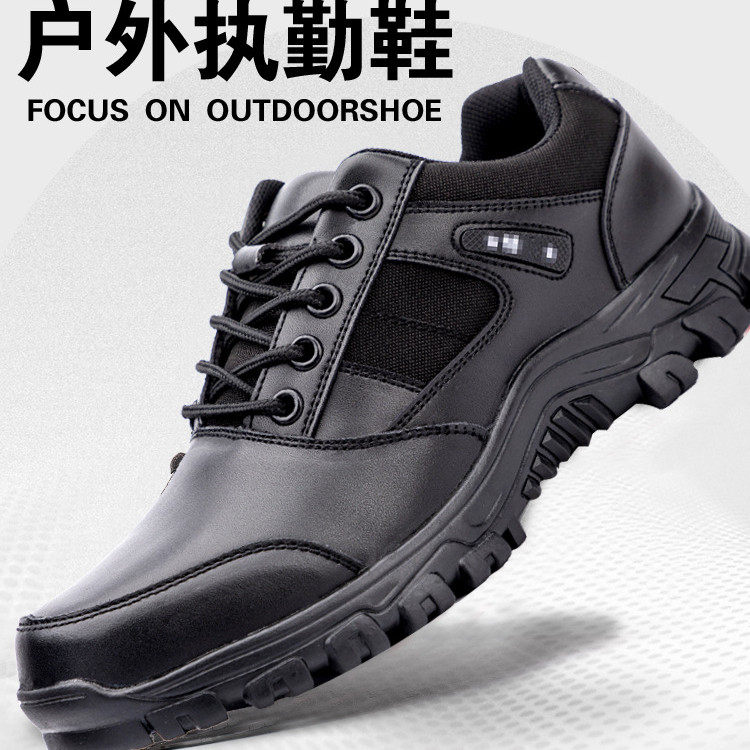 New low-top duty shoes training shoes men's outdoor training shoes security patrol shoes summer black mesh running shoes
