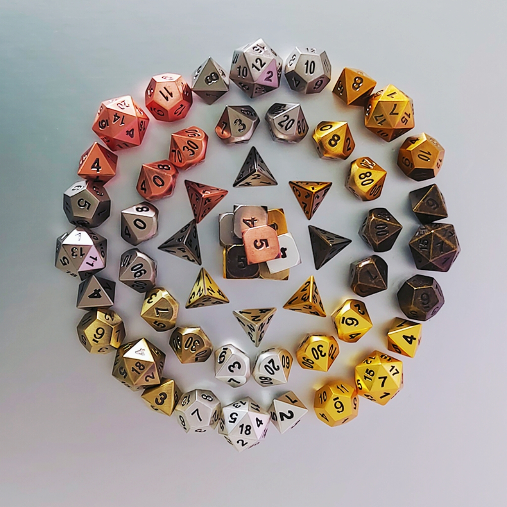 Metal running group multi-sided dice sieve dragon and dungeon-Cthulhu-Wandering Earth Li Yi one dice