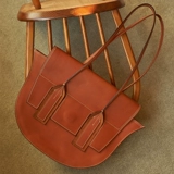 Кожаная небольшая дизайнерская вместительная и большая сумка на одно плечо, шоппер, Южная Корея, из натуральной кожи