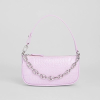 Цепь, бретели, сумка через плечо, крокодиловый принт