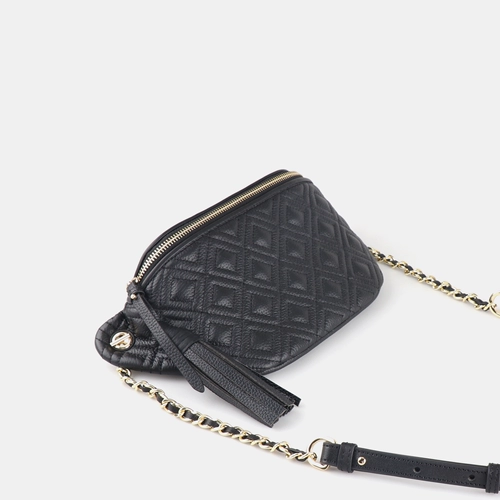 Нагрудная сумка, кожаная цепь, поясная сумка, из натуральной кожи, коллекция 2023