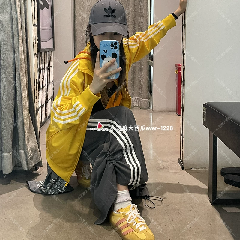 Женская юбка-полусоревнование с тремя полосами от Adidas (адидас) на обе стороны, JC6123JC6124