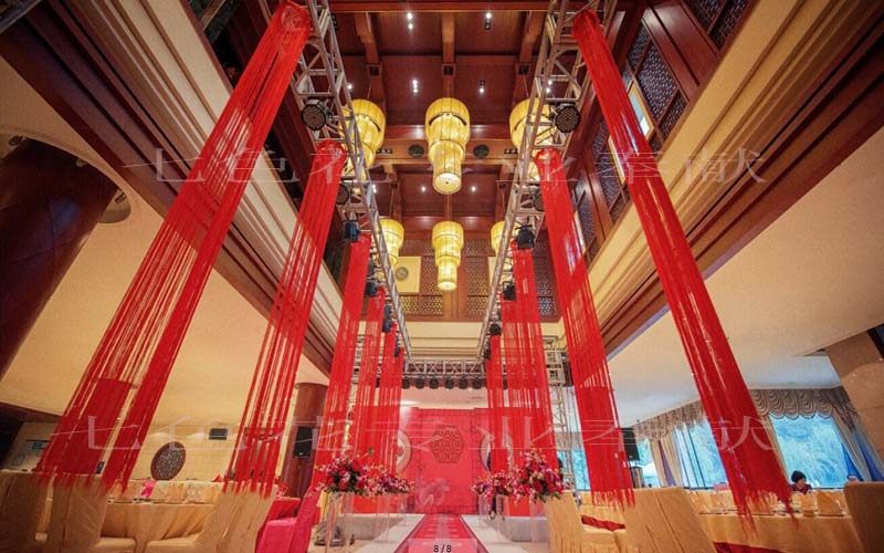 Finished Product Encryption Monochrome Straight Line Curtain Wedding Wedding Pure Color Flow Suo Decorative curtain Hyun Guan Partition Door Curtain curtain hanging curtain