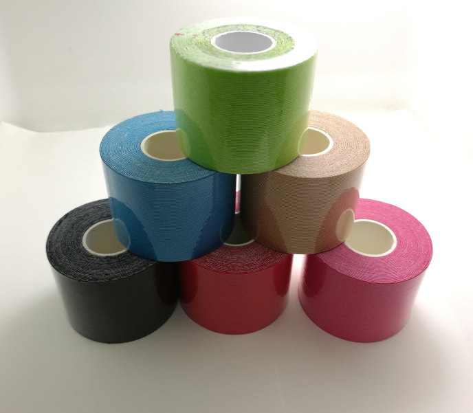 Intramuscular effect applieminescent cloth artificial silk rubberized fabric professional sports musculature muscular pull injury sticking sports rubberized fabric musculature