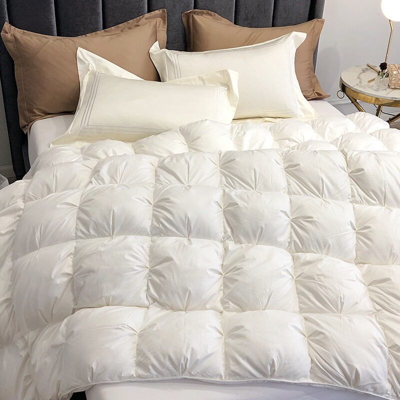 Class 8A down quilted by 95 white goose down winter by duck suede quilt by core Spring and autumn by single double Thickened Warm Winter-Taobao