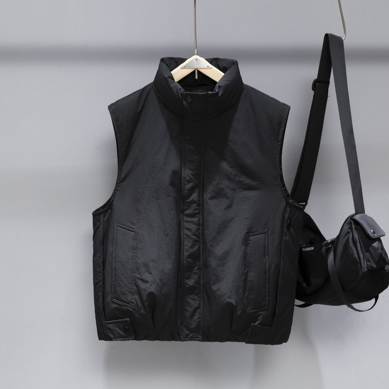 2026 Autumn and Winter Men's and Women's down Vest Trendy Outdoor Versatile Workwear Sleeveless Warm Vest Stand Collar Jacket