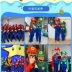 Trang phục biểu diễn Halloween cho người lớn, trẻ em, bé trai, phiêu lưu, trang phục Super Mario, trang phục cos dự tiệc 