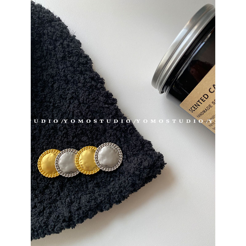 YOMOSTUDIO Xiaoxiang antique button top women's sweater suit trend tweed coat woolen button