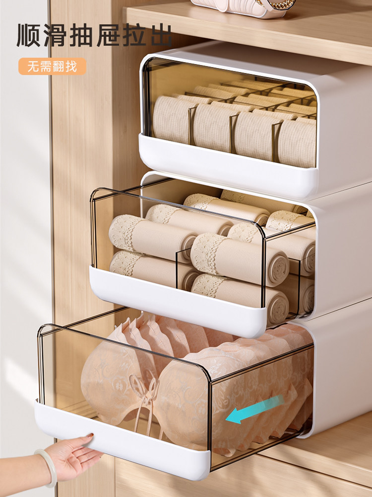 Underwear Storage Box, Drawer-Type, Home Wardrobe Divider for Storing Intimate Clothing, Underwear, Socks, and Organizing Them in One Fell Swoop