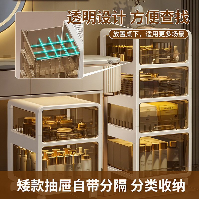 Cosmetic Storage Box, Drawer-Type Storage Cabinet under the Table, Household Storage Box, Removable Multi-Layer Lipstick Storage Box