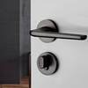 Fivepears Mechanical Door Lock Indoor Bedroom Nordic Black Split Modern Minimalist Silent Wooden Door Handle