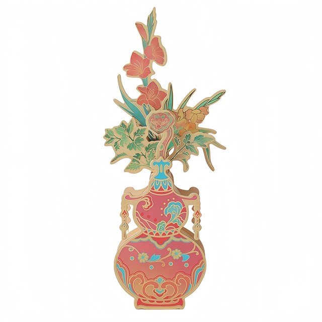 Cultural and Creative Chinese-Style Birthday and Graduation Gift: Gourd-Shaped Fragrance Flower Card Ornament, Creative Flameless Incense, High-End Gift