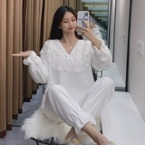 Коралловая бархатная кружевная демисезонная пижама для принцессы, розовый комплект, кружевное платье, 2020