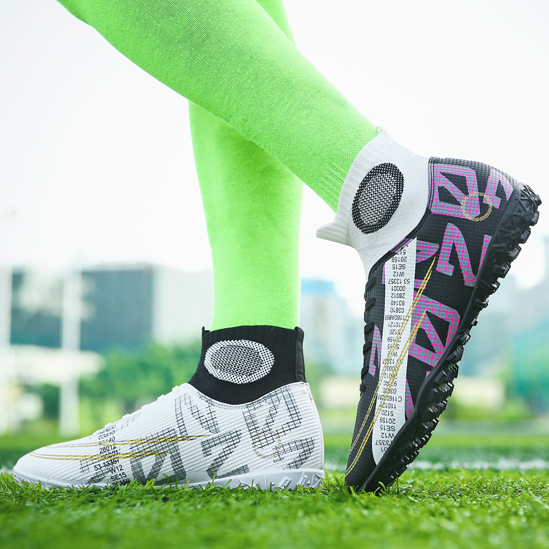 Niketon official website C Luo rainbow mandarin duck high tube football shoes men's short nails TF broken nails children's anti-skid AG students