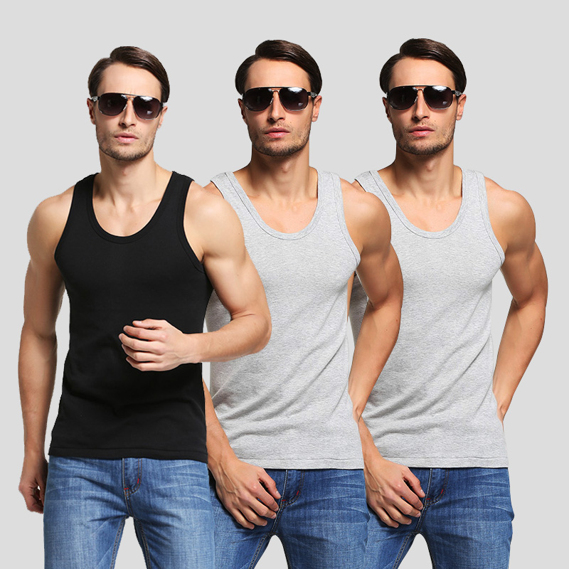 Bông mùa hè vest mỏng (1 2 3 vest mảnh thở trẻ nam) thể thao sling vest nam