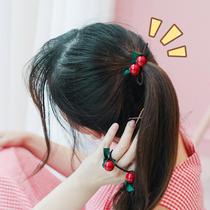  Korean version of Sen female cherry hair ring sweet hair accessories small fresh cherry holster tie hair band cute hair rope hair accessories