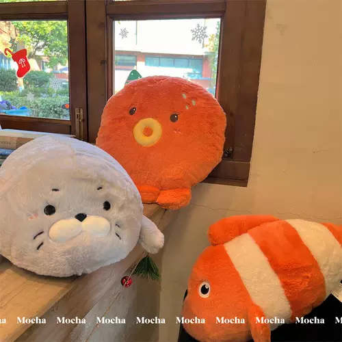 Морская плюшевая игрушка с животными, тряпичная кукла для рыбалки, детская подушка для сна, осьминог