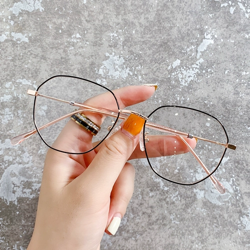 Анти -легочные световые защитные очки женский цветовой деформация анти -легочный легкий плоский световой зеркало круглый лице. Простые декоративные защитные стекла