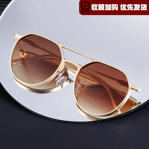 Солнцезащитные очки для мужчин и женщин такую ​​же ретро-рамный кадр, приводящие специальные ультрафиолетные ультрафиолетовые лучи и большое лицо HD Anti-Strong Light New Model