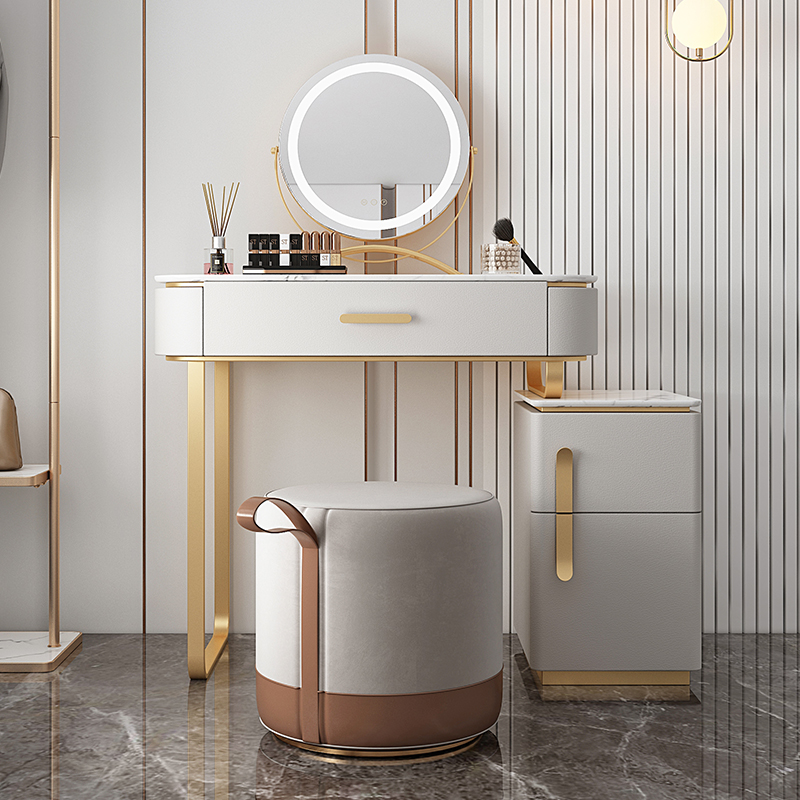 Designer Dresser Advanced Senses Light Lavish Bedroom New Makeup Desk Small Mesh Red Ins Wind Intake Cabinet-Taobao