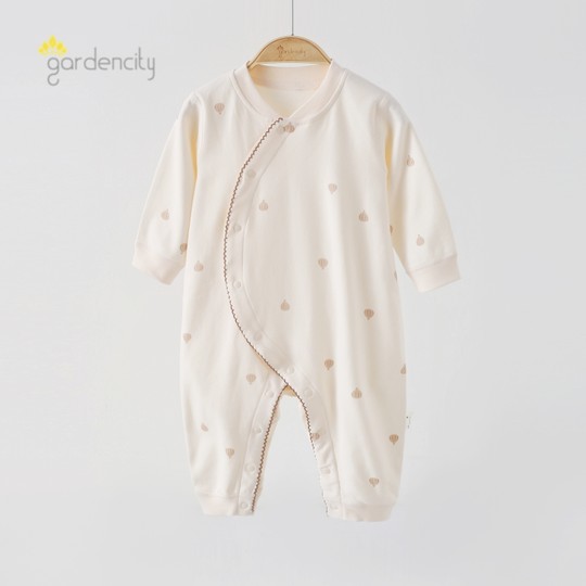 Einteiliger Baby-Body aus reinem Baumwollfleece für Mädchen