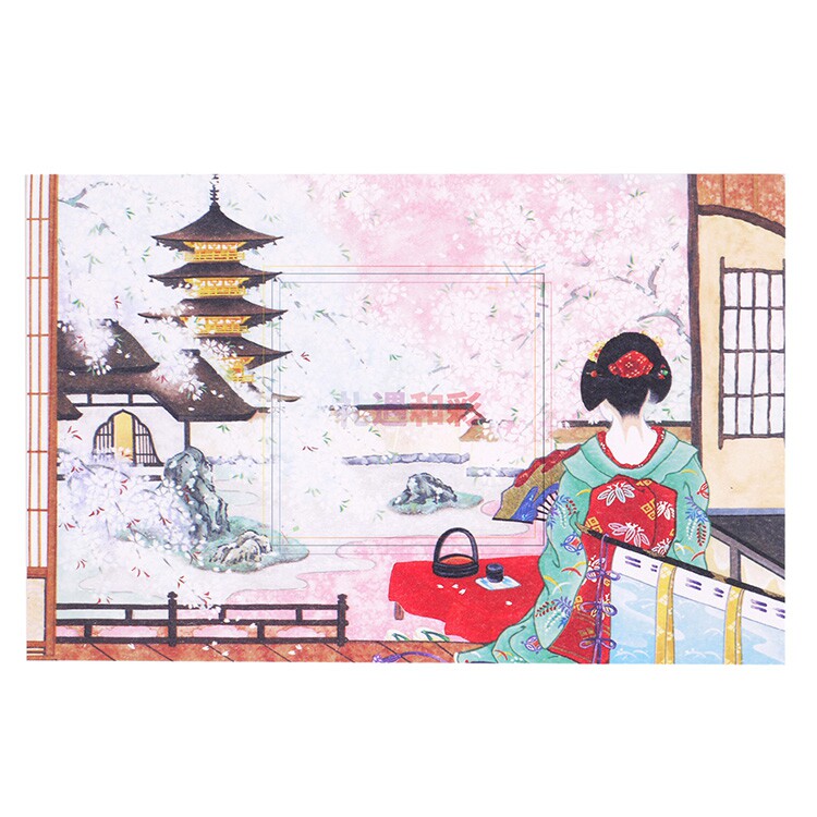 日本原装进口贺卡京都观光旅游纪念品 圣诞新年贺卡 京洛风景
